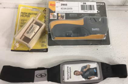 Waist Phone Holder, Turkey Call, Electric Knife Sharpener