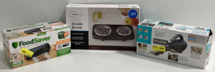 Portable Double Burner, Foodsavor, Dustbuster