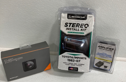 Dash Camera, Stereo Install Kit(Toyota/Importa 1982-07, Amplifier Add-On Adapter