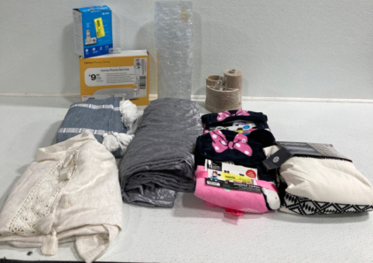 Phone Genie, AT&T Cordless Phone, (3) Shower Curtains, Shower Mat, Bath Accessories Set, (2) Minnie Mouse Towel