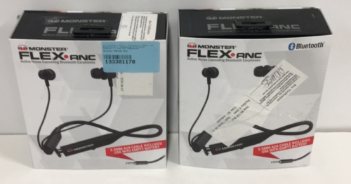 (2) Monster Flex ANC Active Noise Canceling Bluetooth Earphones