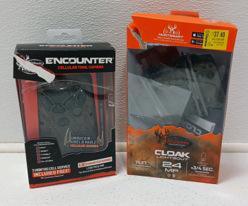 Wildgame Cloak 24MP Lightsout And Wildgame Encounter Cellular Trail Camera
