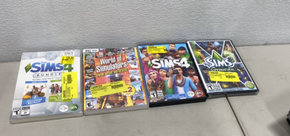 (1) Sims 4 PC Bundle, (1) World Of Simulators, (1) The Sims 4 Mac, (1) Sims 3 Supernatural PC