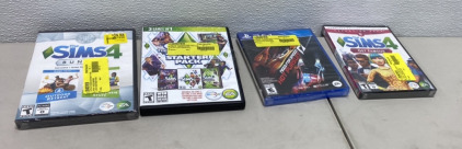 (1) PC Sims 4 Bundle, (1) Need For Speed Remastered PS4, and more