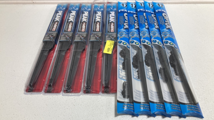 (5) OPTIX 17” Wiper Blades, (5) Peak Hybrid 17” Wiper Blades