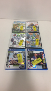 (1) FIFA 21 For PS4 (1) Madden 21 for PS4 (1) Anthem Game For PC (1) Sims 3 starter Pack For PC (1) The Sims 3 For Pc (1) Professional Farmer Gold Edition For PC