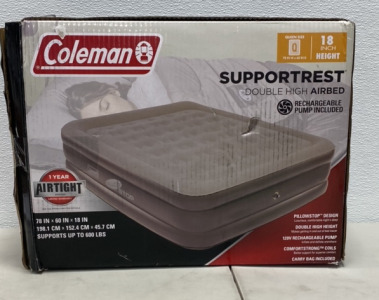 Coleman 18 Inch Height Supportrest Double High Airbed