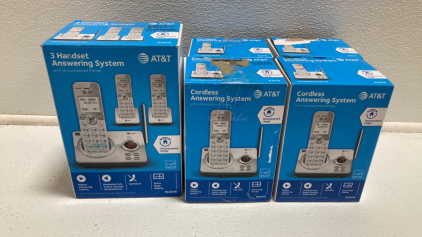 AT&T Multi-Phone Landline Set, (4) Single Phone Landline Sets