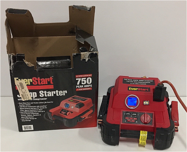 Everstart 750 Peak Amps Jump Starter With 120 PSI Air Compressor And 2.1A USB Power