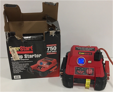 Everstart 750 Peak Amps Jump Starter With 120 PSI Air Compressor And 2.1A USB Power