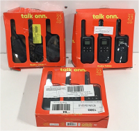 (9) Onn Brand 23-Mile Range Walkie Talkies