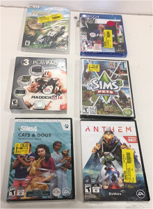 (1) FIFA 21 For PS4 (1) Madden 12 For PS3 (1) Anthem Game For PC (1) Sims 4 For PC (1) The Sims 3 For Pc (1) Professional Farmer Gold Edition For PC