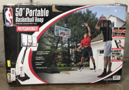 NBA 50” Portable Polycarbonate Basketball Hoop