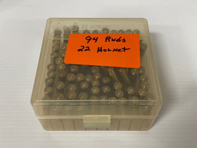 (94) Rnds .22 Hornet