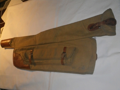 Vintage Break Down Shotgun Canvas & Leather Case