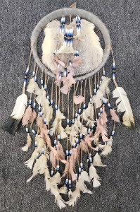 Dream Catcher Made Out Of Fur & Leather