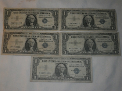 1957 and 1957 A & B Silver Certificates