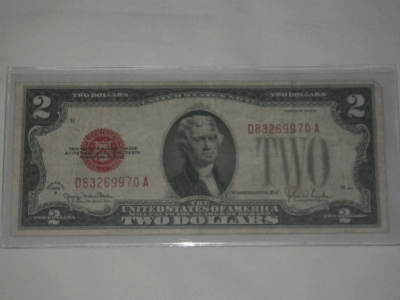 1928 2 Dollar Certificate