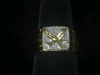 Gold Tone Eagle Ring Size 7