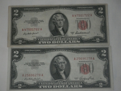 (2) 1953 Red Seal Notes, 1953 and 1953A