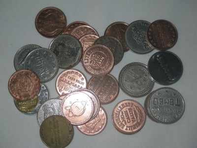 Group of Old Tokens + Coins
