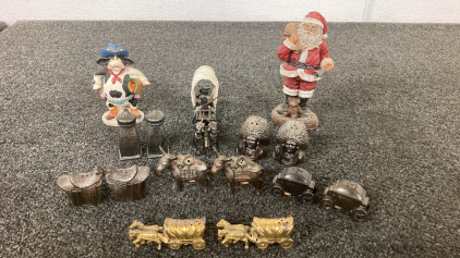 Metal Salt Shakers And Statuette&rsquo;s
