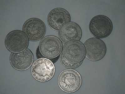 13 V Nickels 1897 to 1911