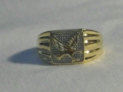 Gold Tone Eagle Ring Size 10