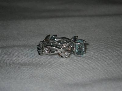 Designer Ring Silver Tone Size 5