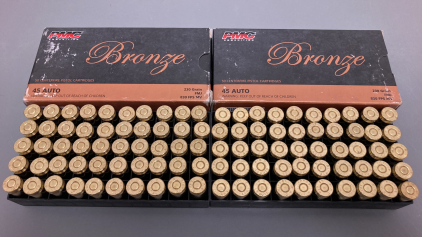 (100) Rounds PMC 45 Auto Ammo