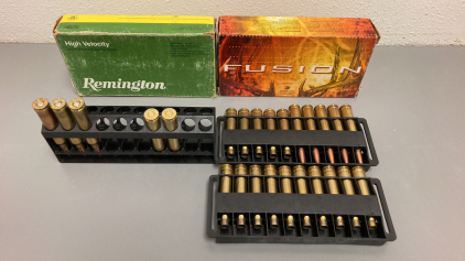 (8) Rounds 7mm REM MAG Ammo With (17) Spent Casings