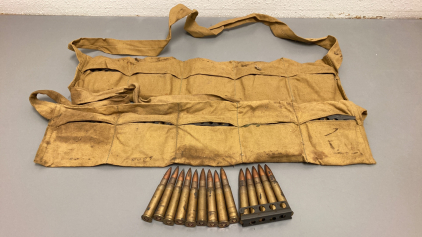 (64) Rounds Unknown Ammo With Clips And Bags