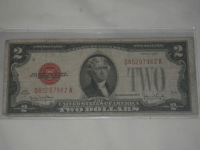 1928 2 Dollar Certificate