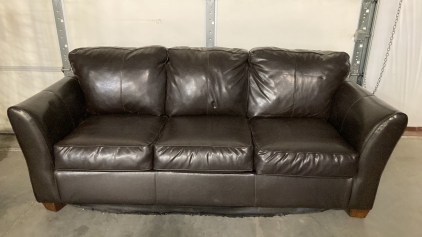 Dark Brown &ldquo;Leather&rdquo; Couch