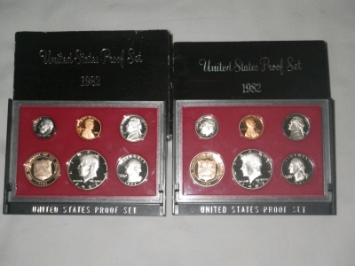 (2) 1982 Proof Coin Sets