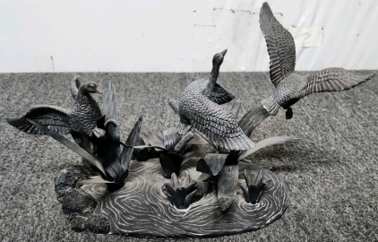 Metal Pond With Ducks