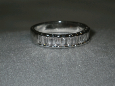 Silver Tone Wedding Band Size 7.5