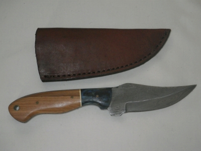 Damascus Full Tang Hunting Knife with Sheath