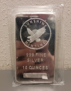 10 Ounce Bar .999 Fine Silver - Verified Authentic