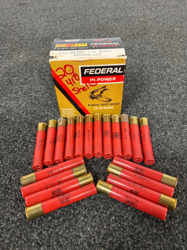 (20) Rounds Federal High Power 20 Ga.