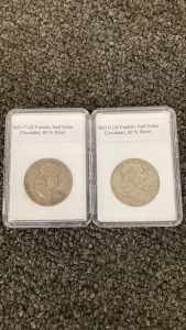 1951 & 1963 Franklin Half Dollars
