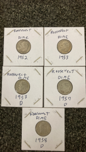 1950&rsquo;s Roosevelt Dimes