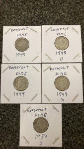 Late 40&rsquo;s-Early 50&rsquo;s Roosevelt Dimes