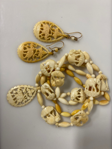 Ivory Necklace and Earrings