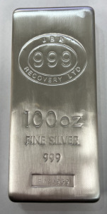 JBR Recovery 100 Ounce Serialized Silver Bar