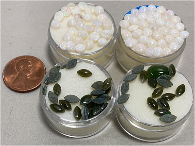 Various Polished Precious Gemstones Round, Oval, Football