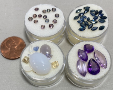 Various Cut And Faceted Precious Gemstones Round, Football, Oval,Teardrop, Square, Tri