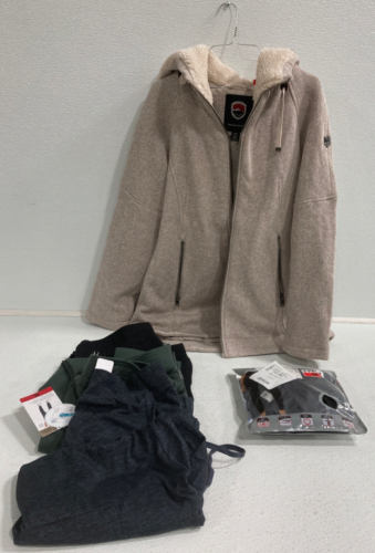 COSTCO CLOTHING - NEW Madison Jacket, (3) Pairs Of Sweatpants, 2Pk Leggings