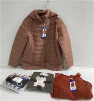 COSTCO CLOTHING - NEW 32 Degree Heat Jacket, 32 Degree 2Pk Long Sleeve Shirts, Matty M Sweater, Jessica Simpson Sweater