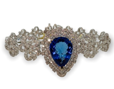 $37,530 Value, Tanzanite and Diamond Bracelet